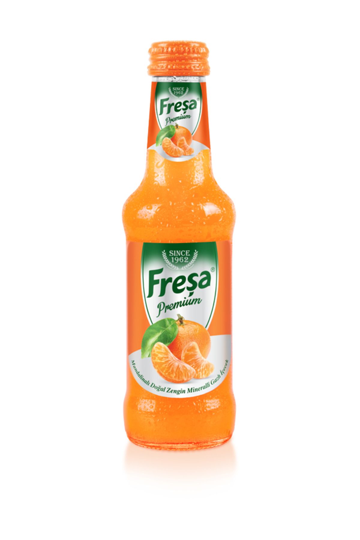 FREŞA Freşa Premium Mandalinalı Vitaminli Doğal Zengin Mineralli Gazlı İçecek 250ml * 24 Adet