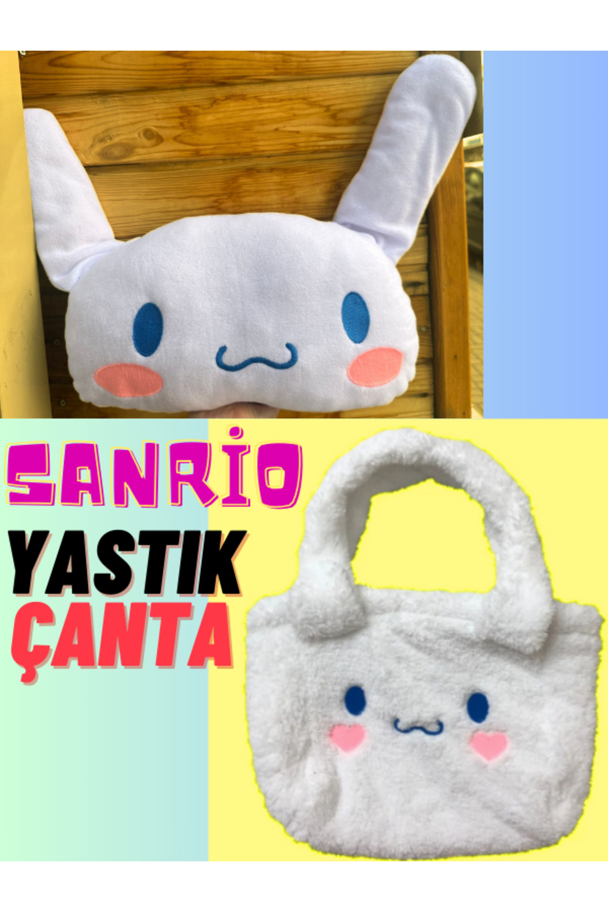 Kollektif Cinnamoroll My Melody ÇANTA YASTIK Kuromi Kawaii Hello