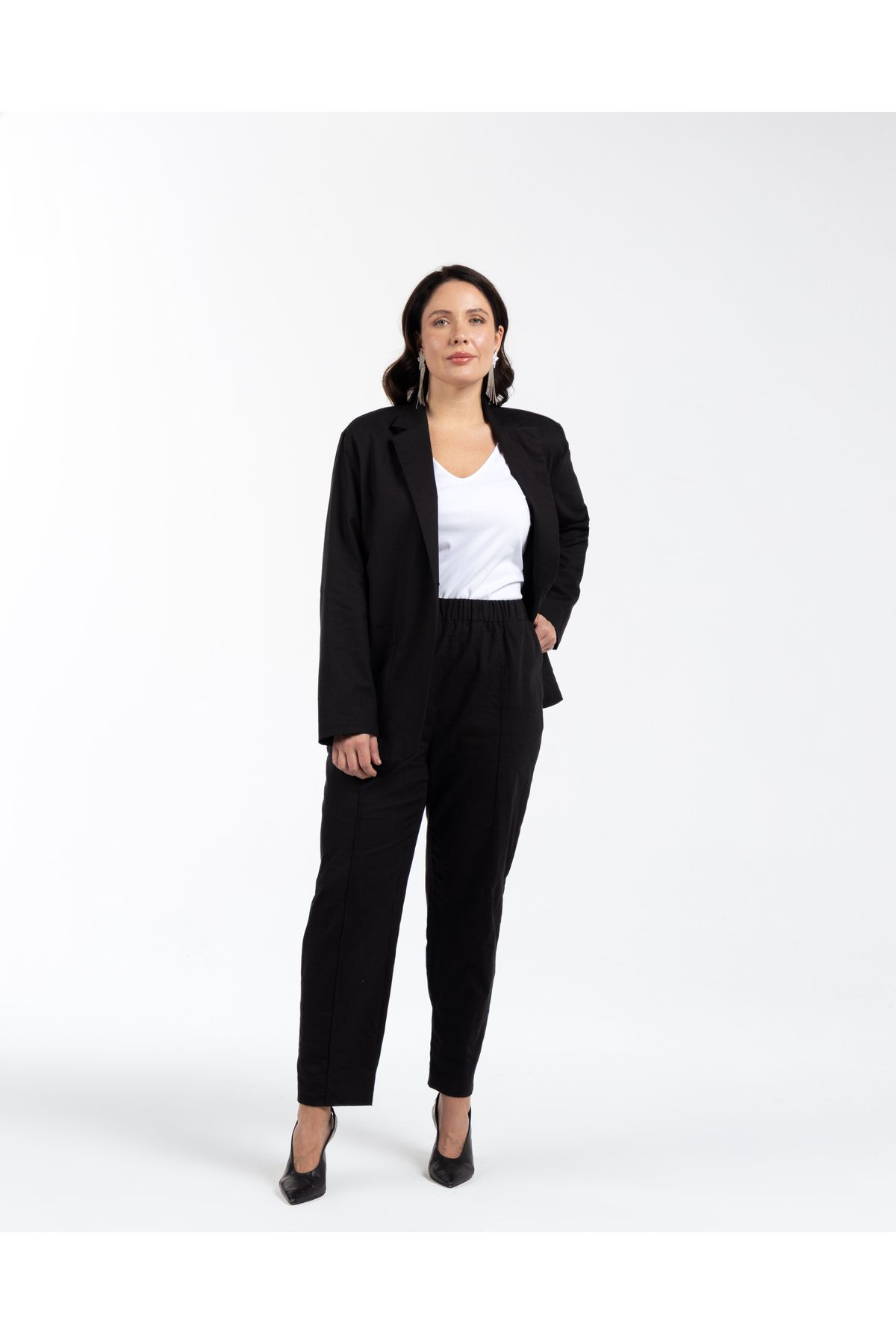LUOKK-Fallon Linen Blazer Jacket 2