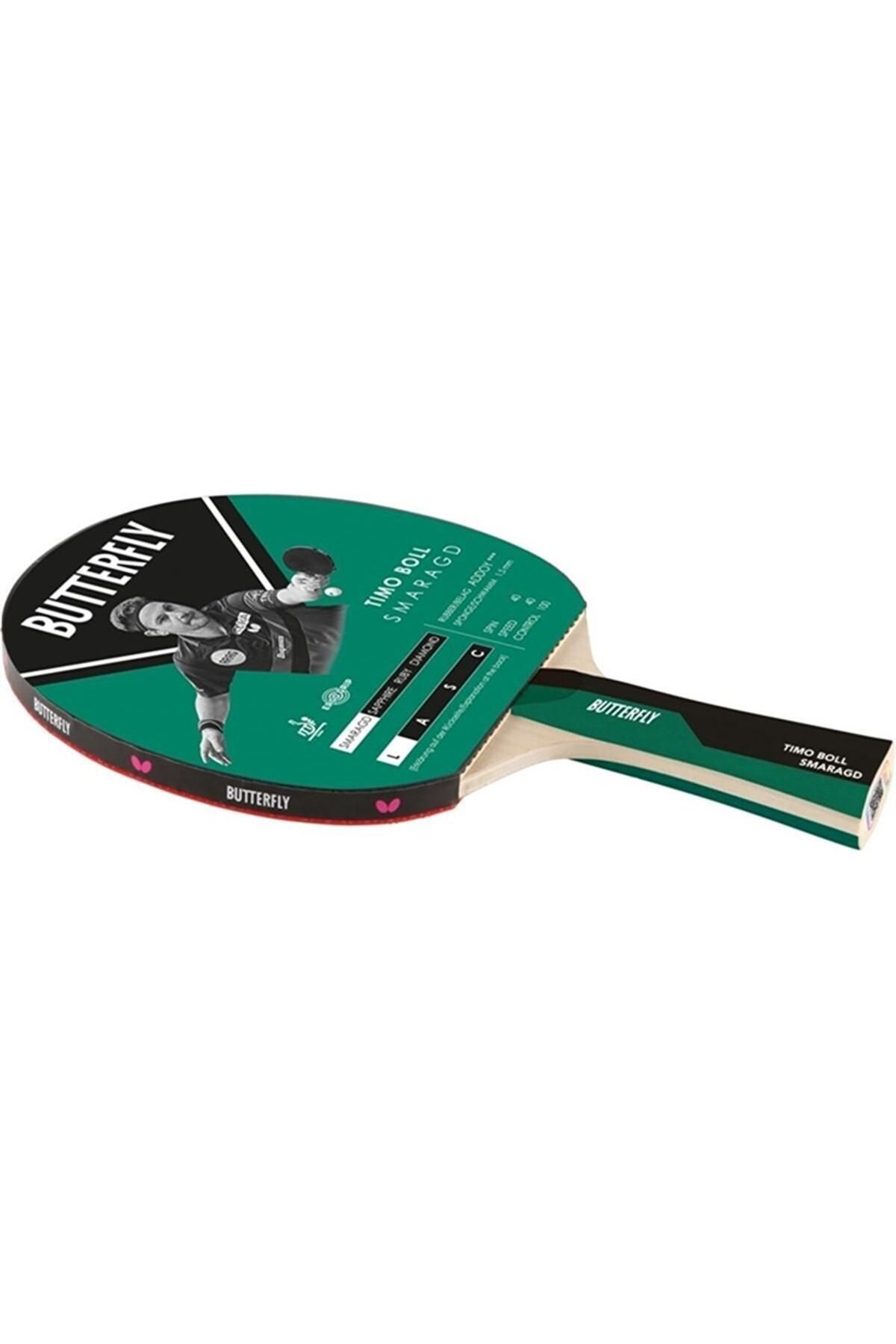راکت پینگ پنگ مشکی تنیس میز Timo Boll Smaragd Raki BUTTERFLY