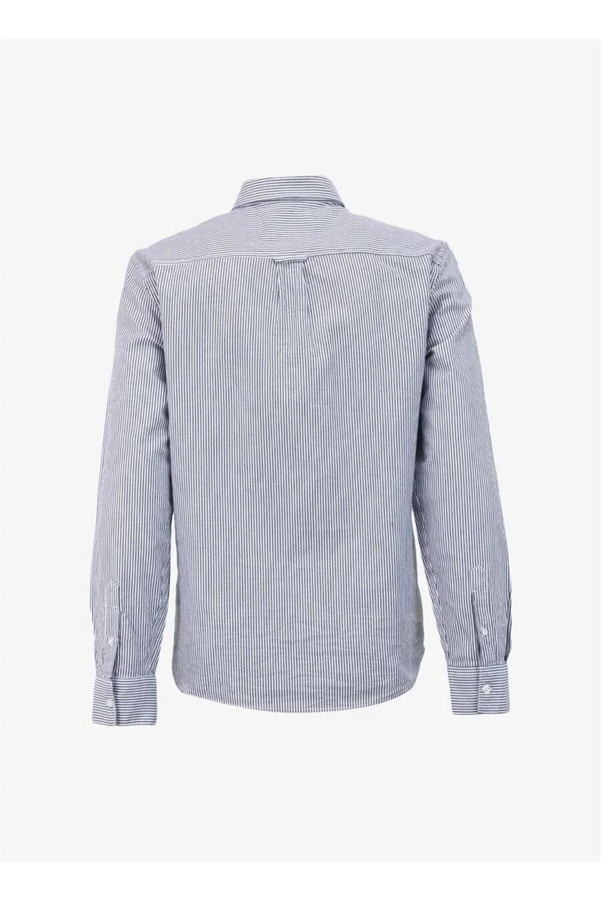 پیراهن مردانه آبی سرمه ای Wrangler | W5A2205580B58 اورجینال - تصویر 2