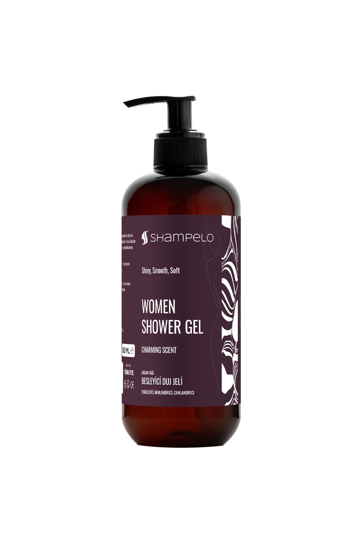 Shampelo Kadın Duş Jeli Argan Yağlı, Arındırıcı, Nemlendirici Ve Besleyici Zengin Mineralli 500 ml