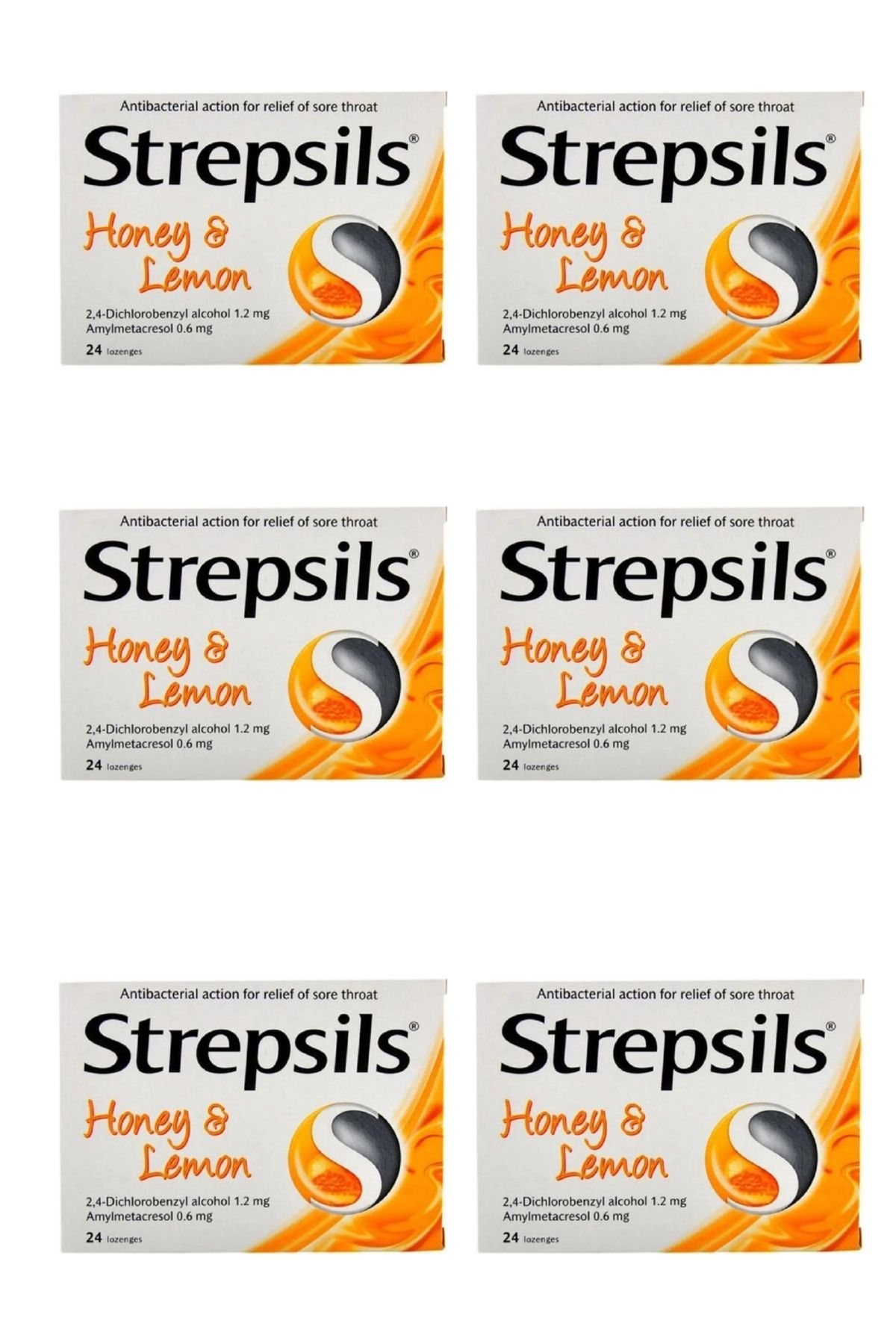 STREPSİLS Strepsils Honey & Lemon 24 Pastil | Bal ve Limon Aromalı X6
