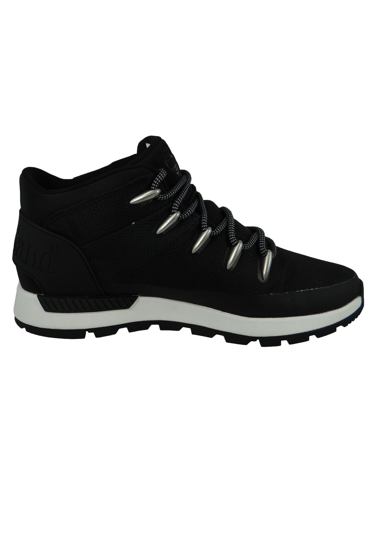 Timberland-Herren Sportliche Wanderschuhe Sprint Trekker WP Mid Boot CA266B TB0A266B015 Schwarz Black Mesh Text 5