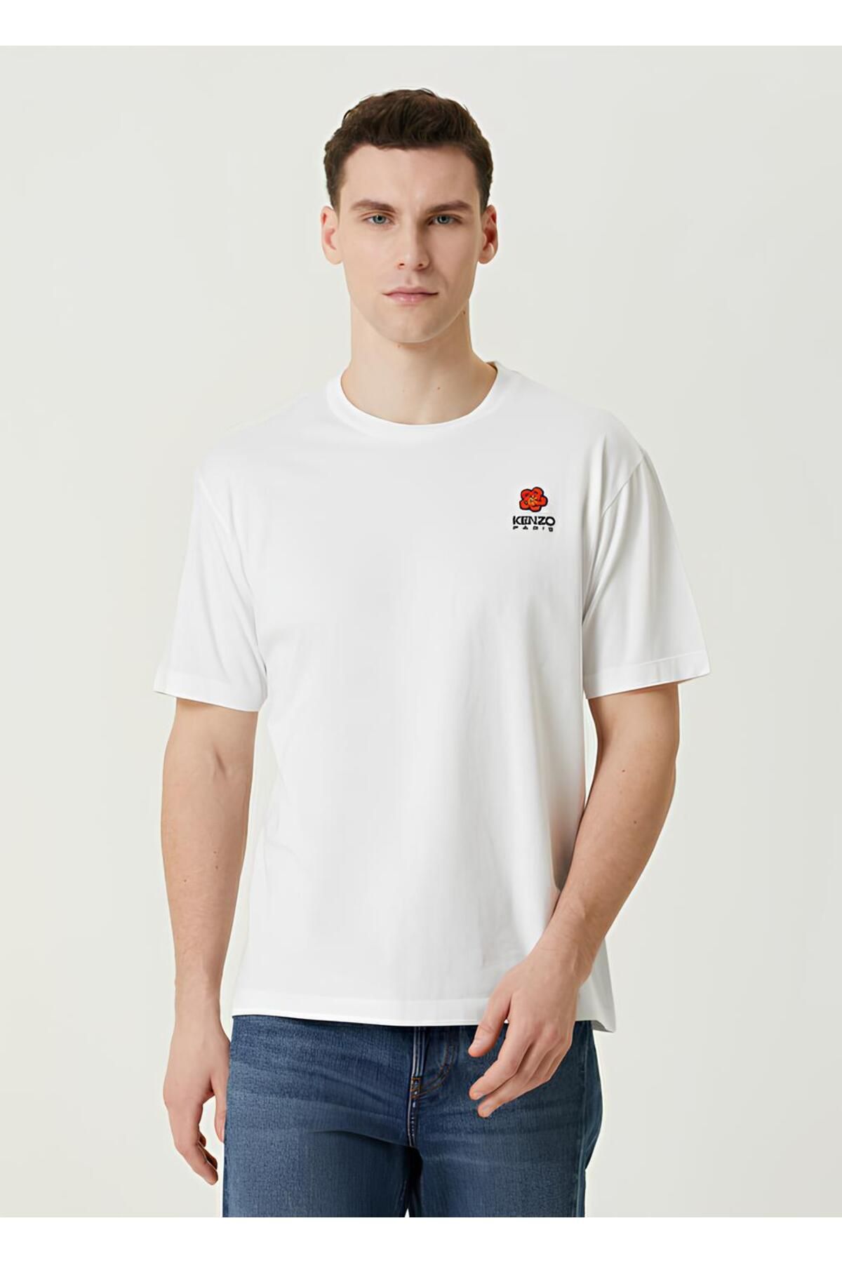 Kenzo Collection Chest Logo Printed T shirt Erkek Giyim
