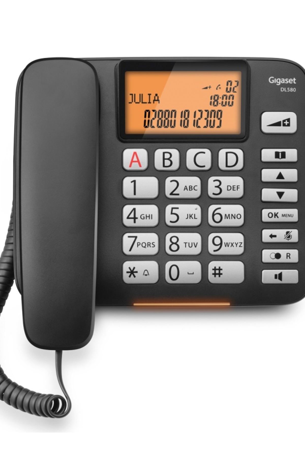 GIGASET Dl580 Siyah Ekranlı Masa Üstü Telefon Caller Id Handsfree
