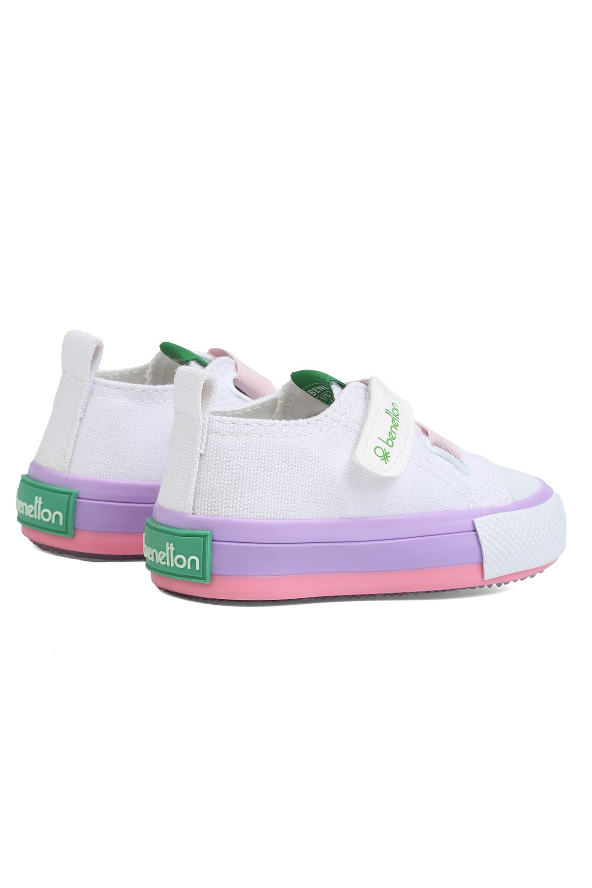 Benetton-Biało-różowe dziecięce buty do chodzenia BN-30648 177-Biało-różowe 3