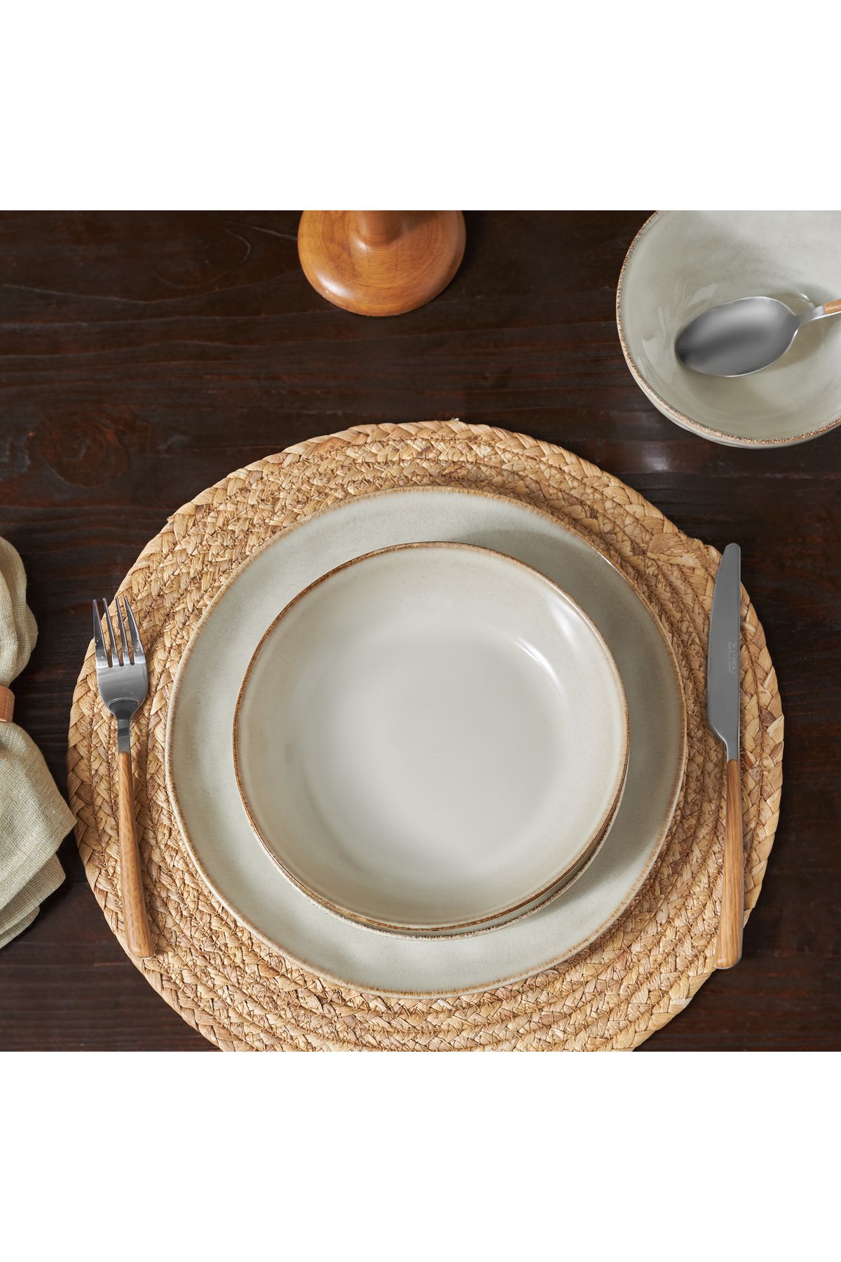 Karaca-Aria Reactive Geschirrset Für 6 Personen, 24 Teile, Beige, Tafelservice, Einzigartigkeit 1
