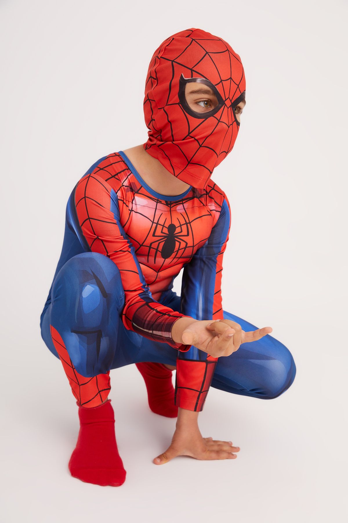 Disney Marvel Çocuk Kaslı Spiderman Kostümü  Çocuk Kaslı Örümcek Adam Kıyafeti