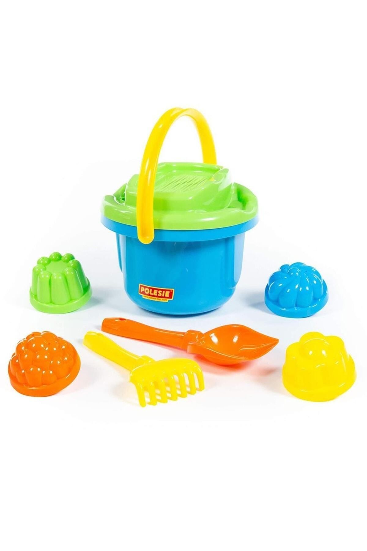 teknotrust-Polesie 8938 Blue Sand Bucket - Single, 3+ Years Old, Net Molded Set 2
