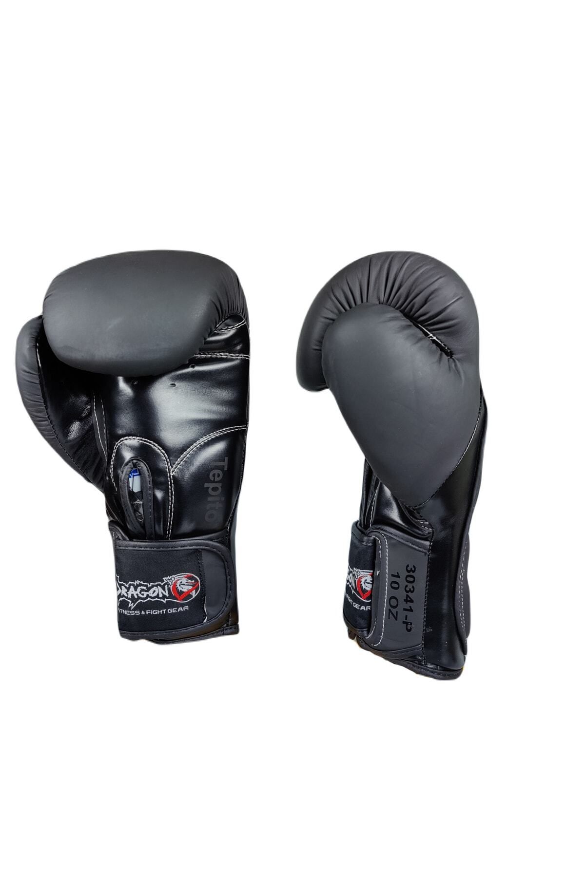 تجهیزات بوکس مشکی Tepeito Muay Thai Boxing Kick ، Ghit Glove Dragon Dragondo