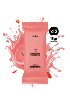 Bahs Yüksek Protein Bar - Strawberry Cheesecake 12 Adet X 60gr