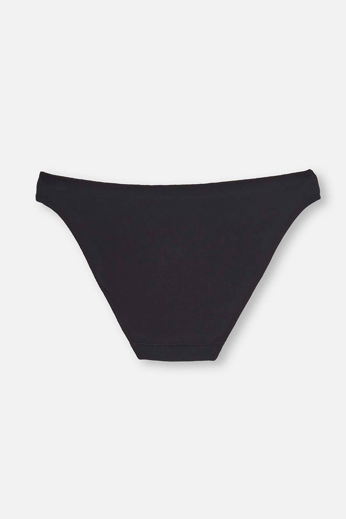 Dagi-Schwarzes 3-teiliges, spurloses Slip-Höschen für Damen mit niedriger Taille 3