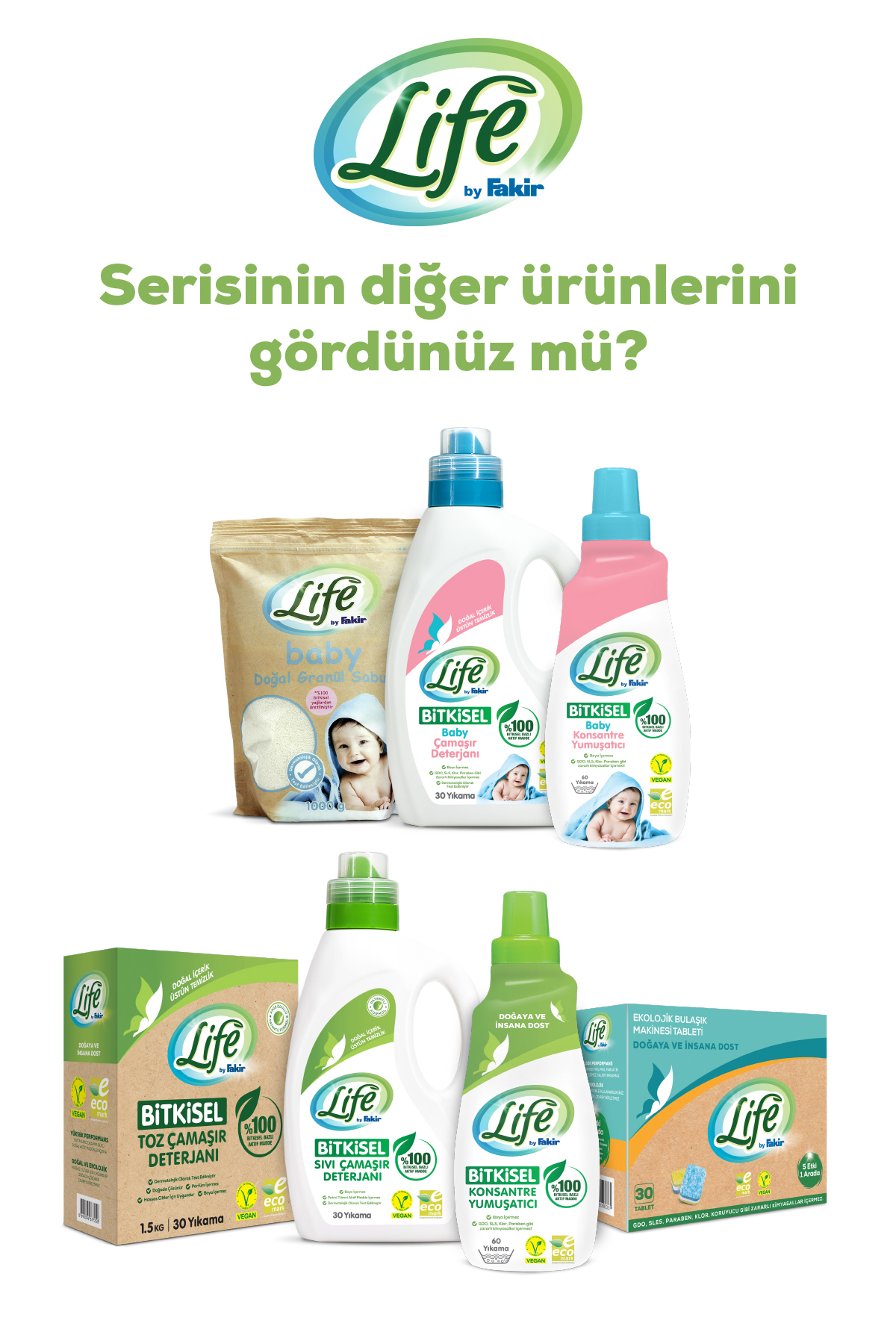 Life By Fakir Bitkisel Baz Vegan Sıvı Bebek Çamaşır Deterjanı 1500 ml fotoğrafı 7 (önizleme)