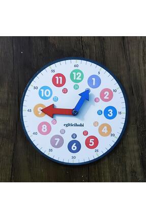 Eğitici Hobi Ahşap Saat Öğreniyorum Etkinliği Montessori Eğitim Seti