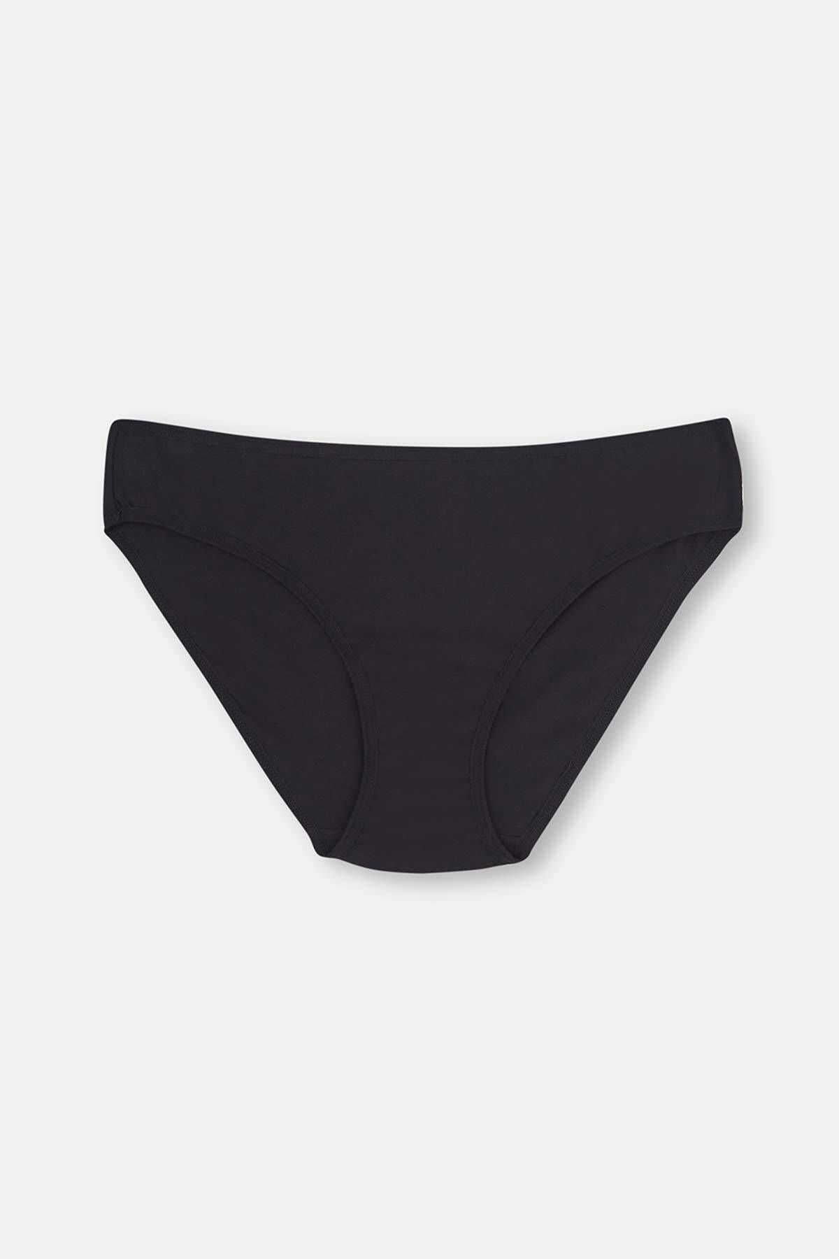 Dagi-Schwarzes 3-teiliges klassisches Slip-Höschen für Damen 2