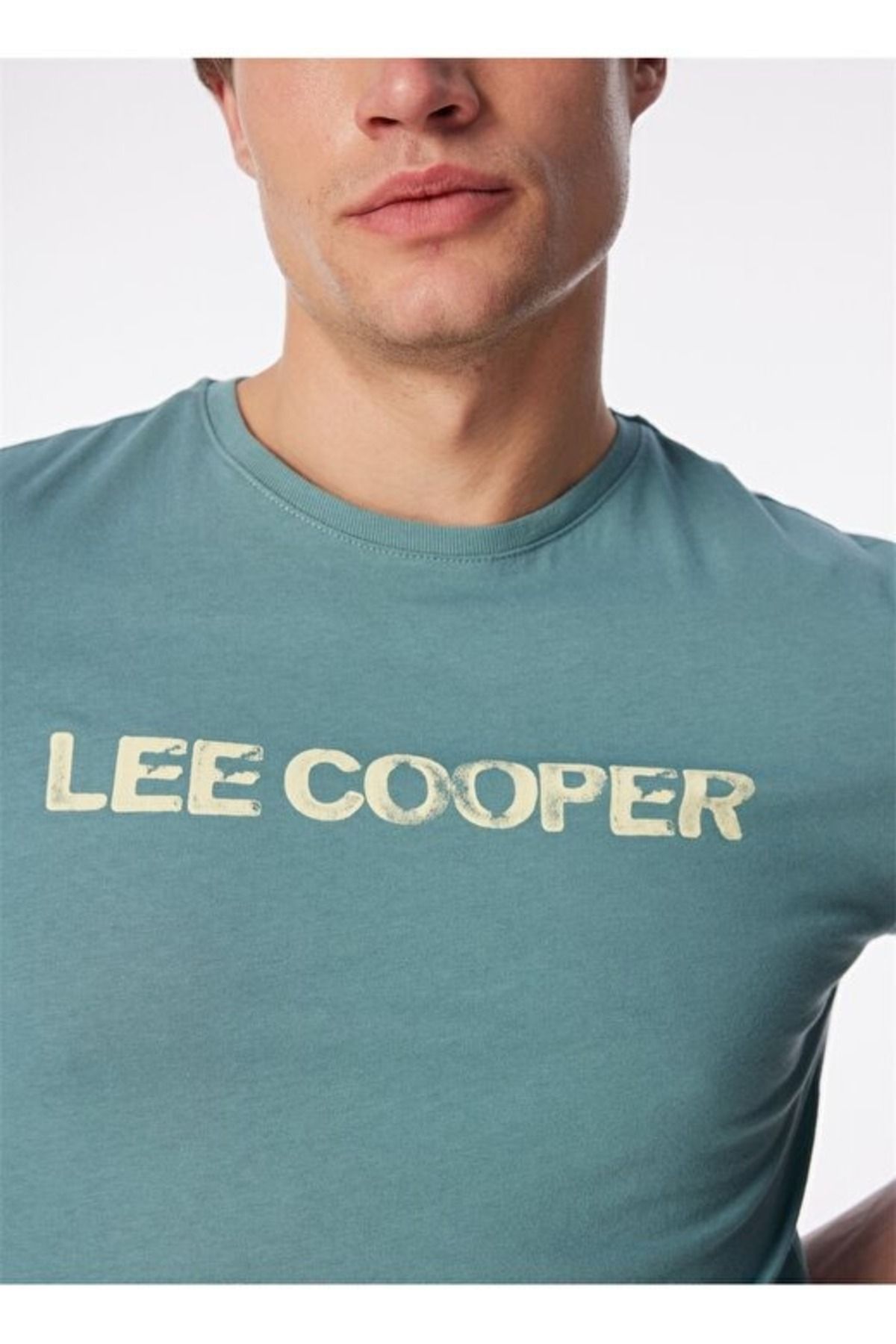 Lee Cooper LCM 242018 LEE COOPER CARLO MEN O YAKA تی شرت 232 نعناع