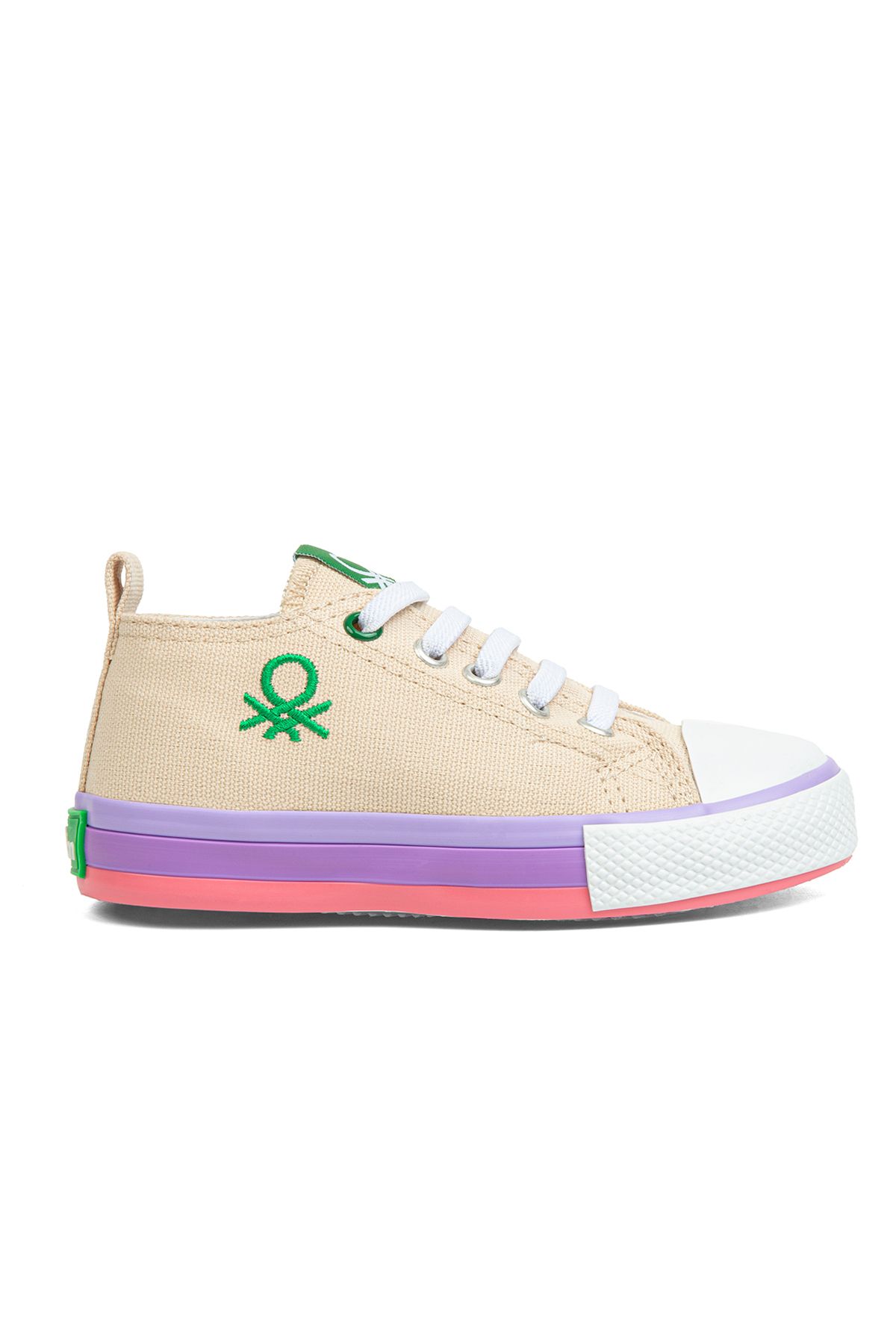 Benetton | Bn-30653 - 3394 Beżowy - Dziecięce Trampki Unisex - 26