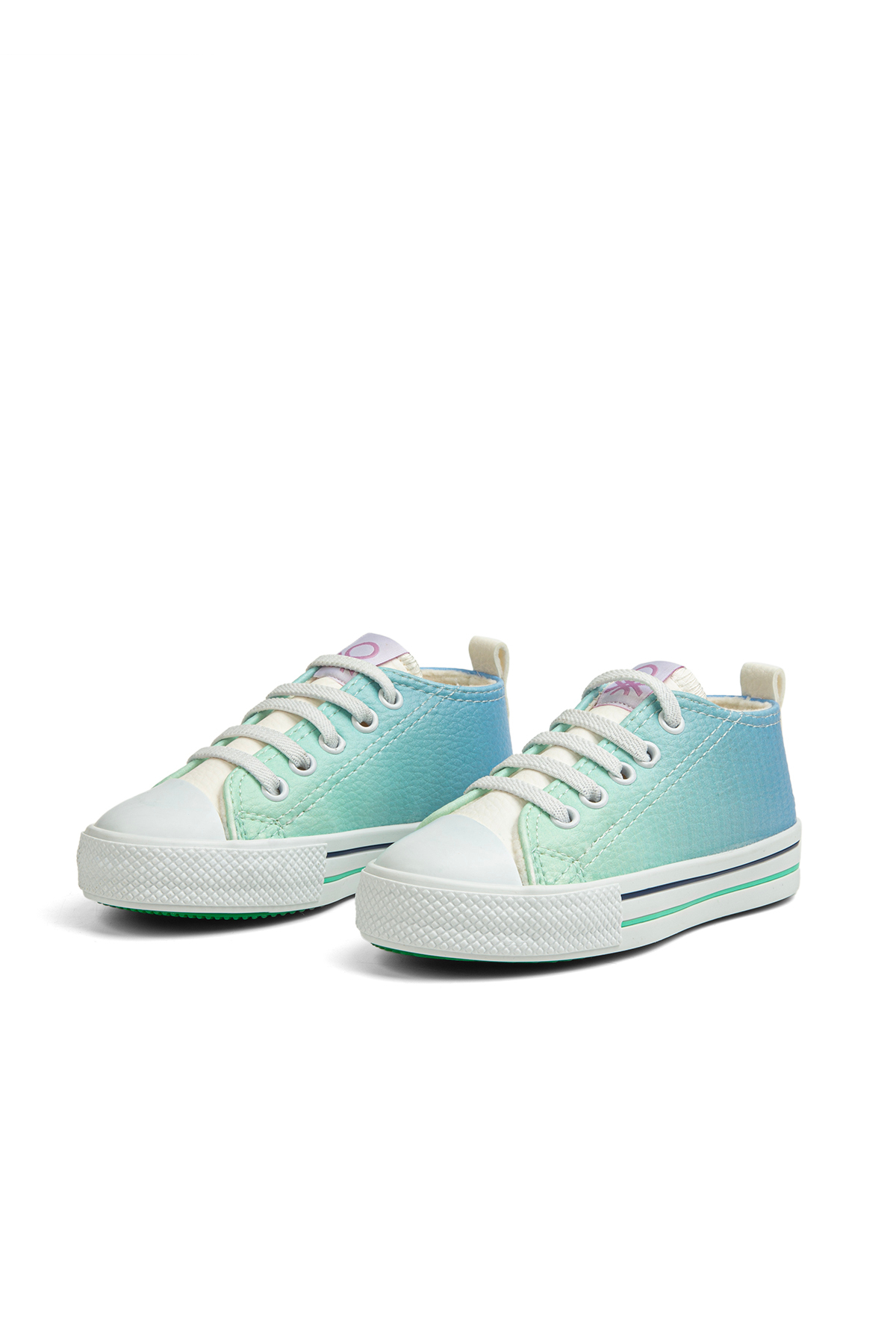 ® | Bn-30800- 3394 فیروزه - کتانی بچه گانه Benetton اورجینال - تصویر 4