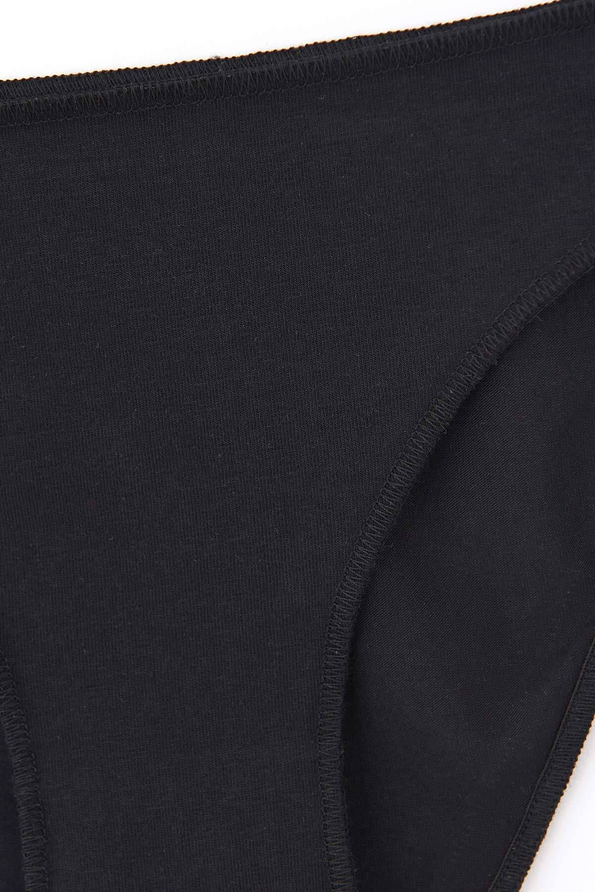 Dagi-Schwarzes 3-teiliges, spurloses Slip-Höschen für Damen mit niedriger Taille 4