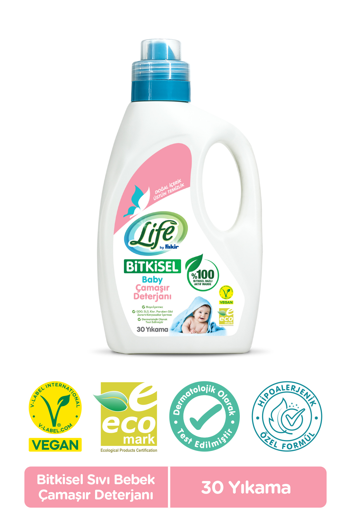 Life By Fakir Bitkisel Baz Vegan Sıvı Bebek Çamaşır Deterjanı 1500 ml - Fiyatı, Yorumları