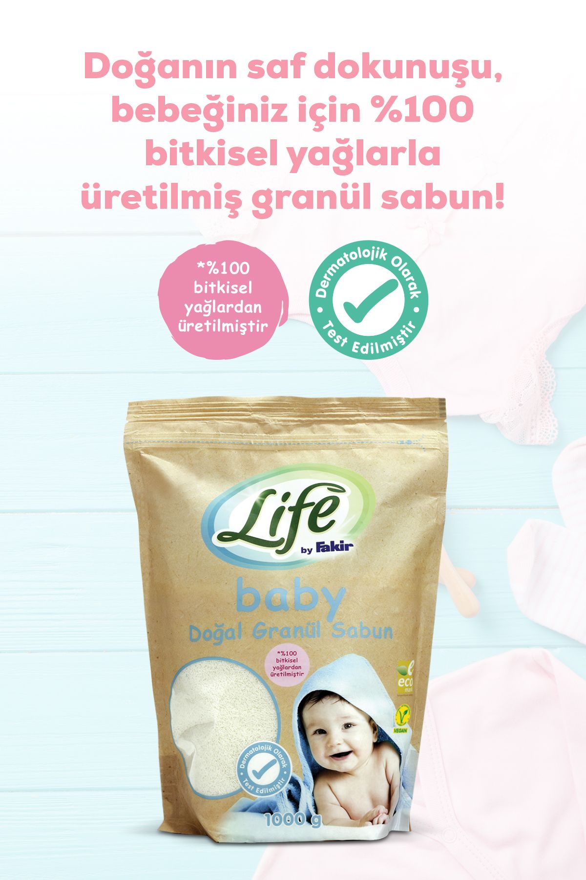 Doğal Bebek Granül Toz Sabun 1 Kg