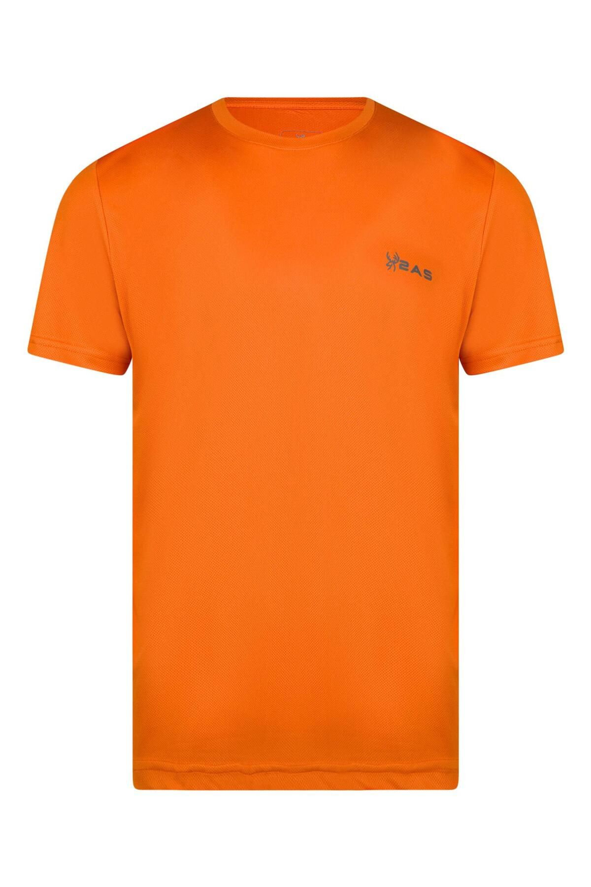 2AS-Tricou portocaliu Fiji cu decolteu 1