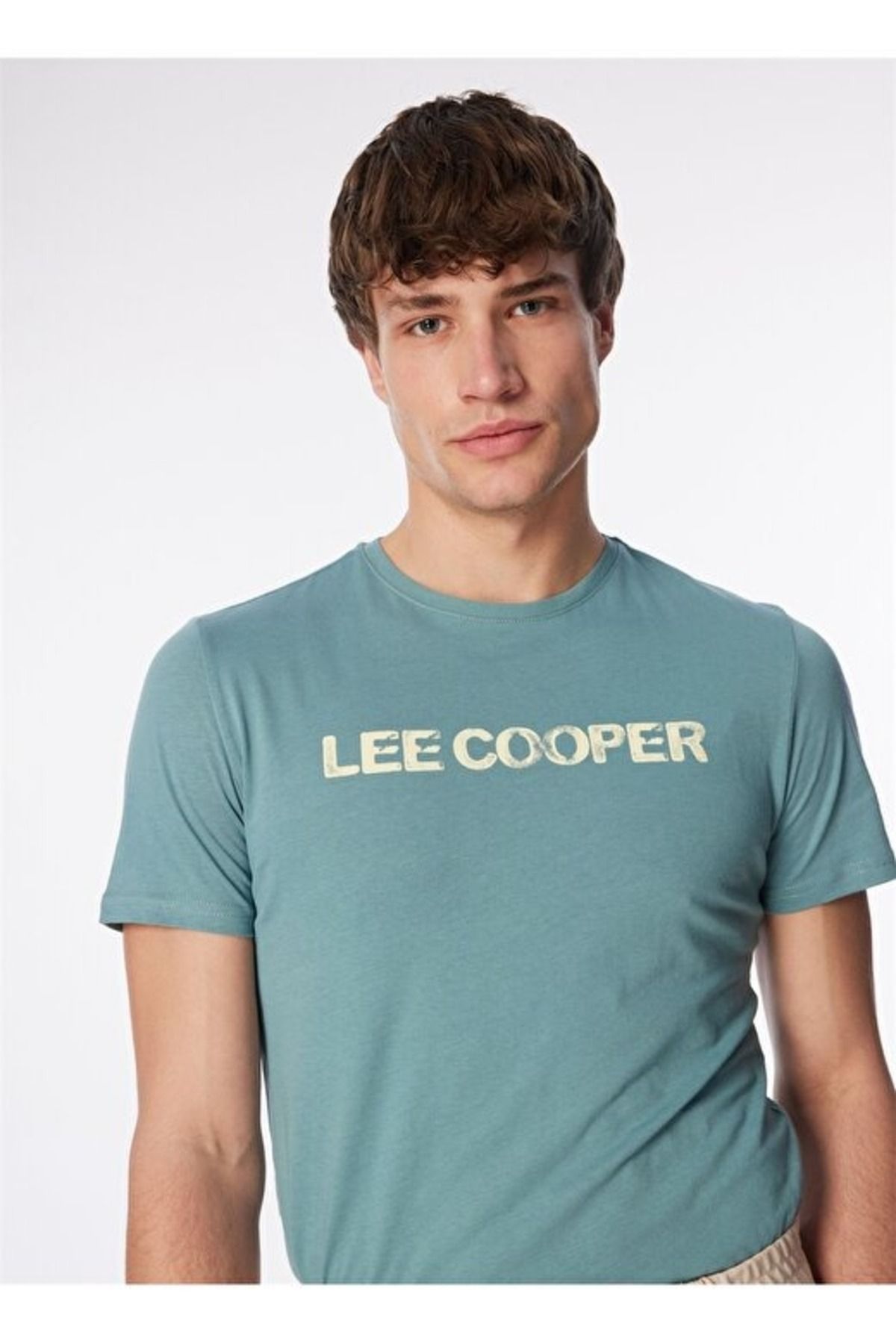 Lee Cooper LCM 242018 LEE COOPER CARLO MEN O YAKA تی شرت 232 نعناع
