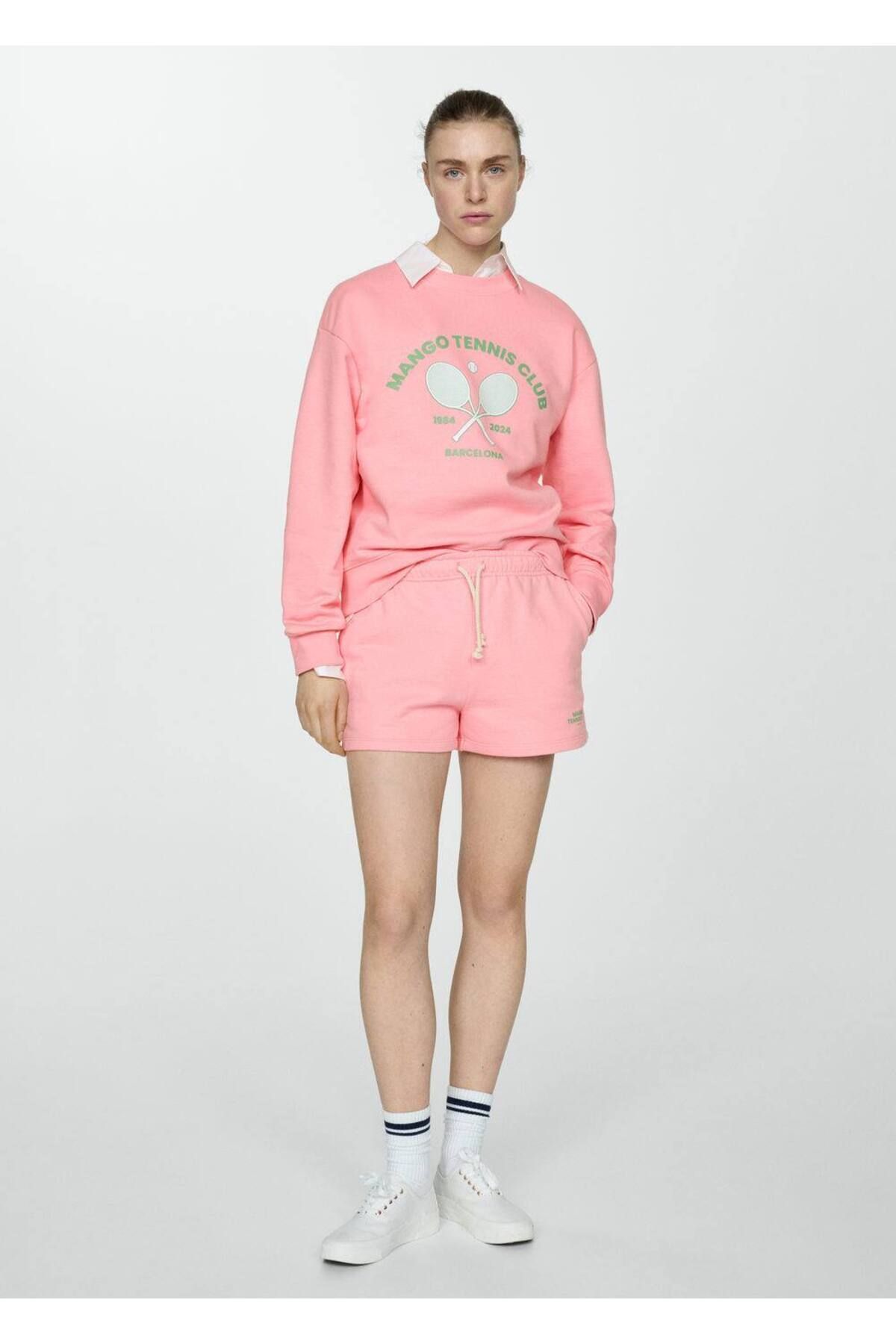 MANGO Woman-Sweatshirt with writing and patterns 2
