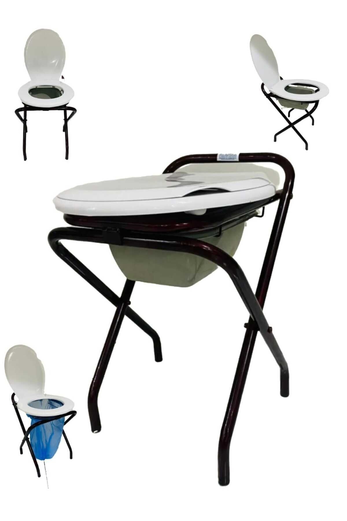 St Morritz Tek Kişilik Yaşlı Tuvalet Sandalyesi Yetişkin Gece Sandalyesi Tuvalet Sandalyesi Yüksekliği Ayarlan