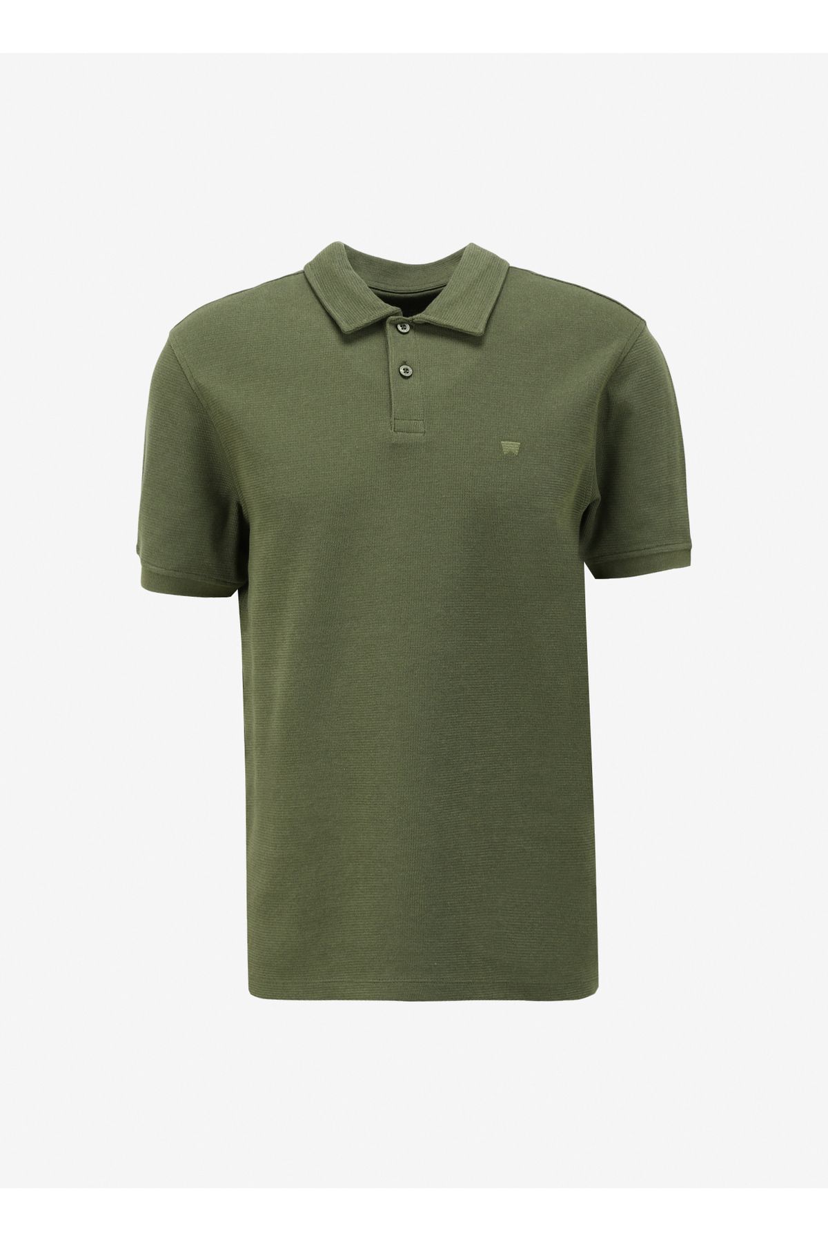 Wrangler تی شرت چوگان مردان سبز روغن W241557308 آستین کوتاه
