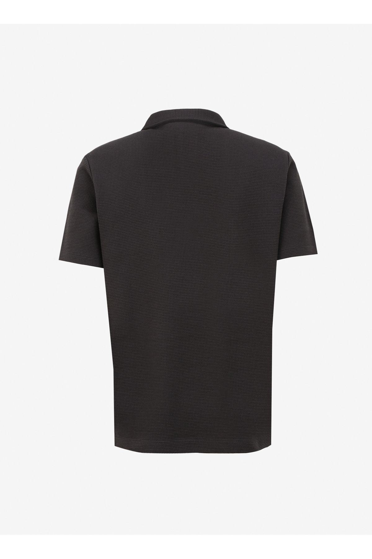 Wrangler تی شرت چوگان مرد سیاه W7NQ20528633W Zippered Polo T-Shir