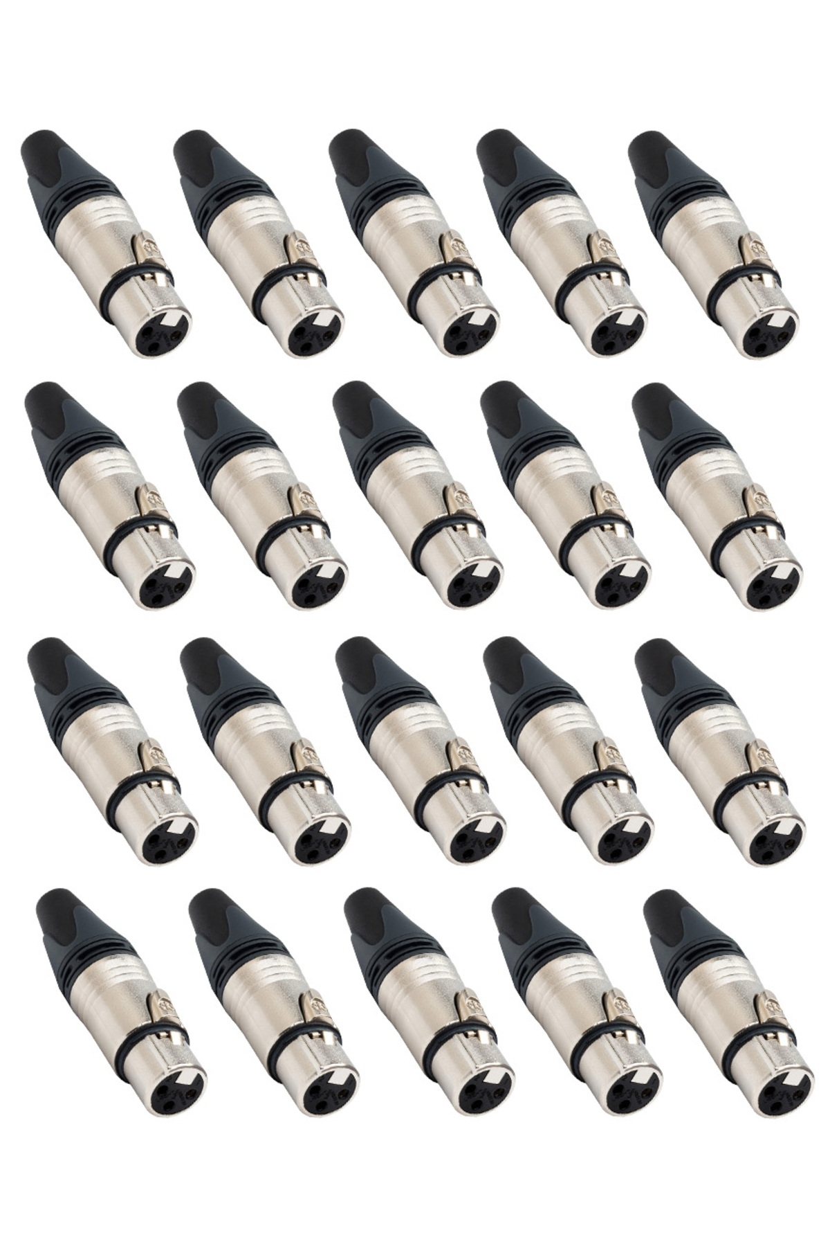 Hepa Merz SFC-F11-20X CanonFemale 3 Pin XLR Silver Connector (20PCS)