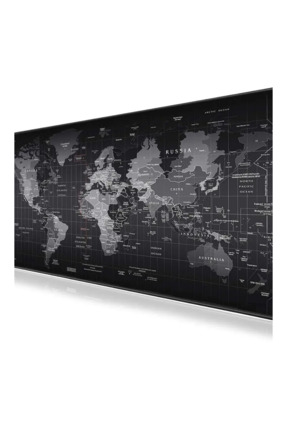 VOOKA Dünya Desenli Profesyonel 90*40 Gaming Destekli Oyuncu Mousepad Ultra G...