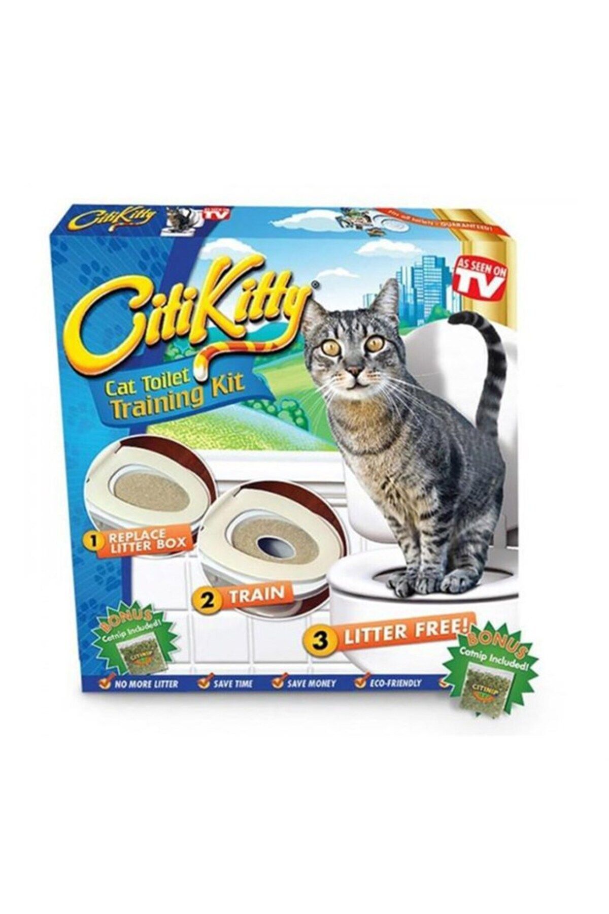 Citi Kitty Kedi Tuvalet Eğitim Seti Klozet Alıştırma Aparatı