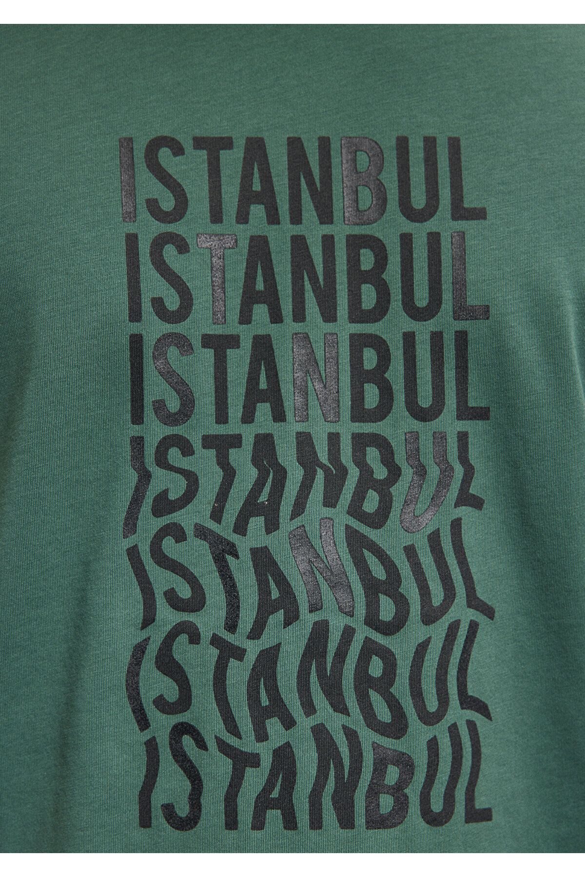 Mavi تی شرت سبز چاپ شده استانبول 0612275-71580