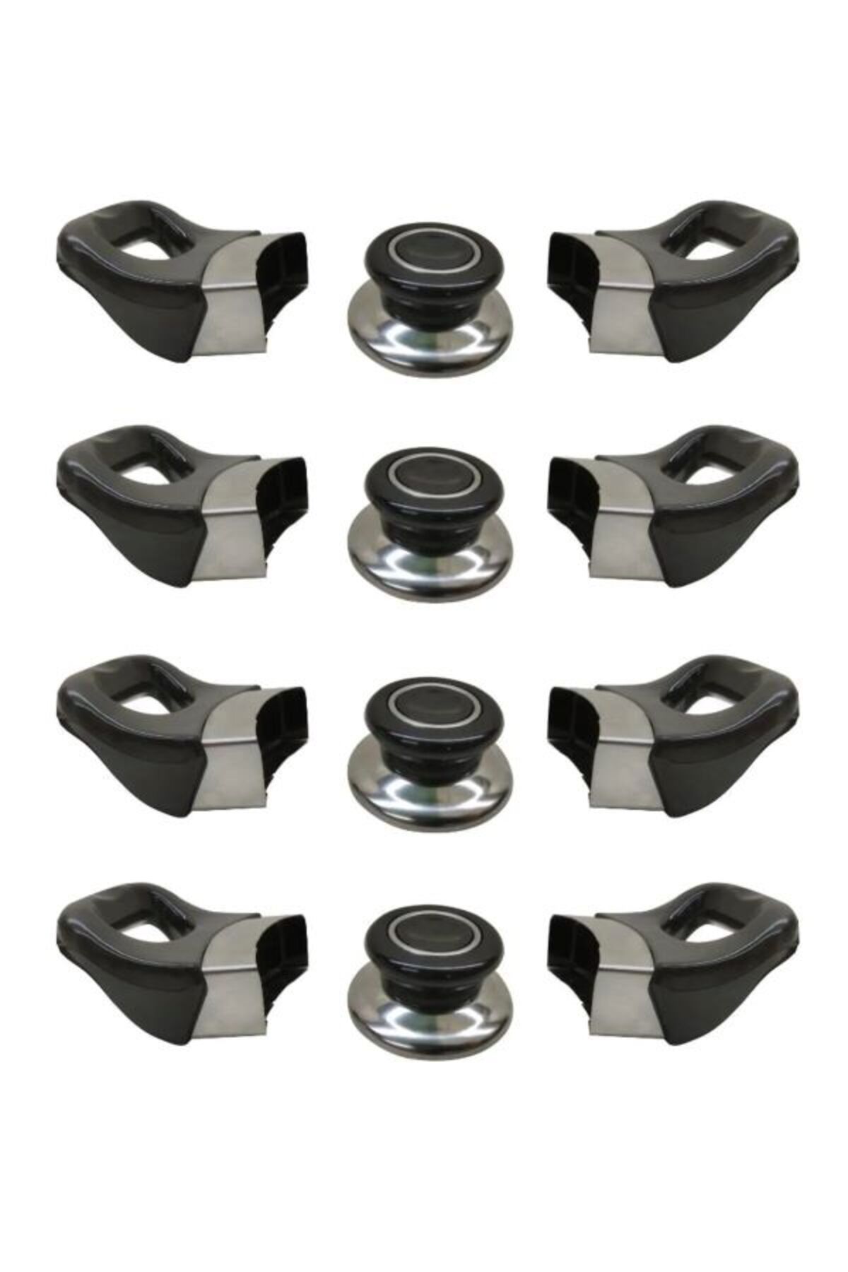 Gökay sürmene-Set of 4 Black Pot and Side Handle - Pan 1
