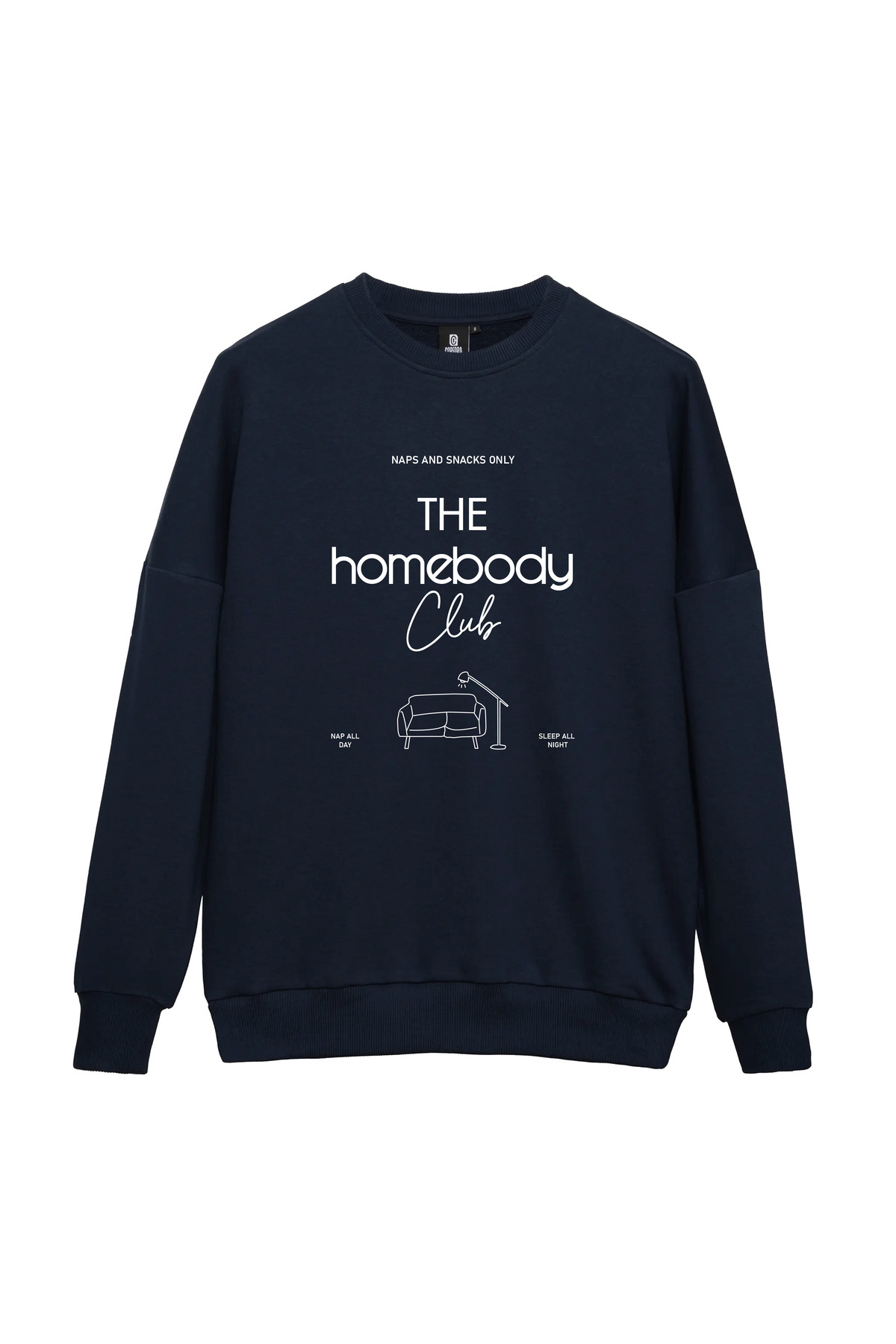 Coredra  Homebody Oversize Sweatshirt Kadın - Lacivert - Görsel 2