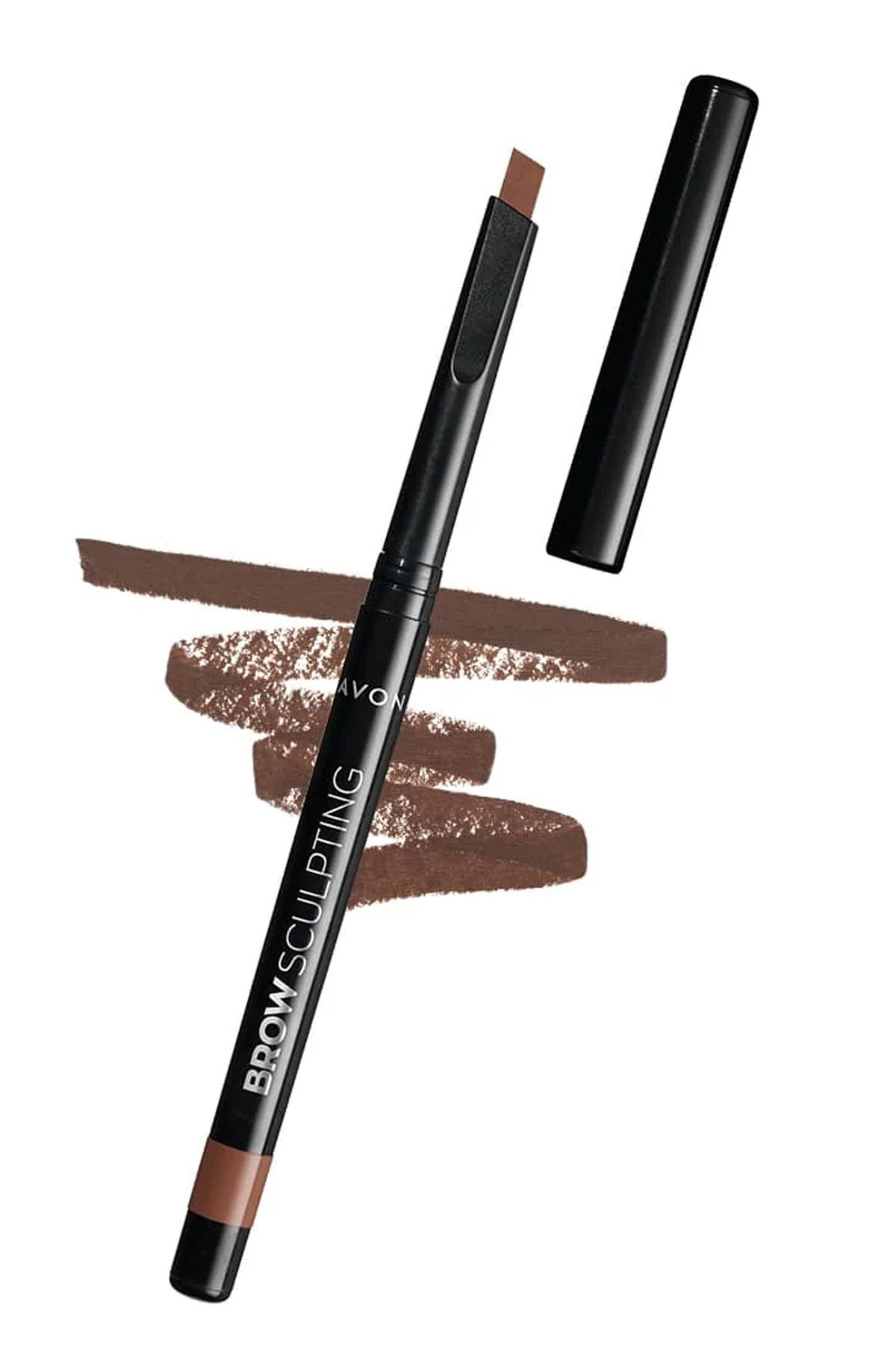 مداد ابرو و سایه چند رنگ خودکار ساختمانی قهوه ای تیره Avon