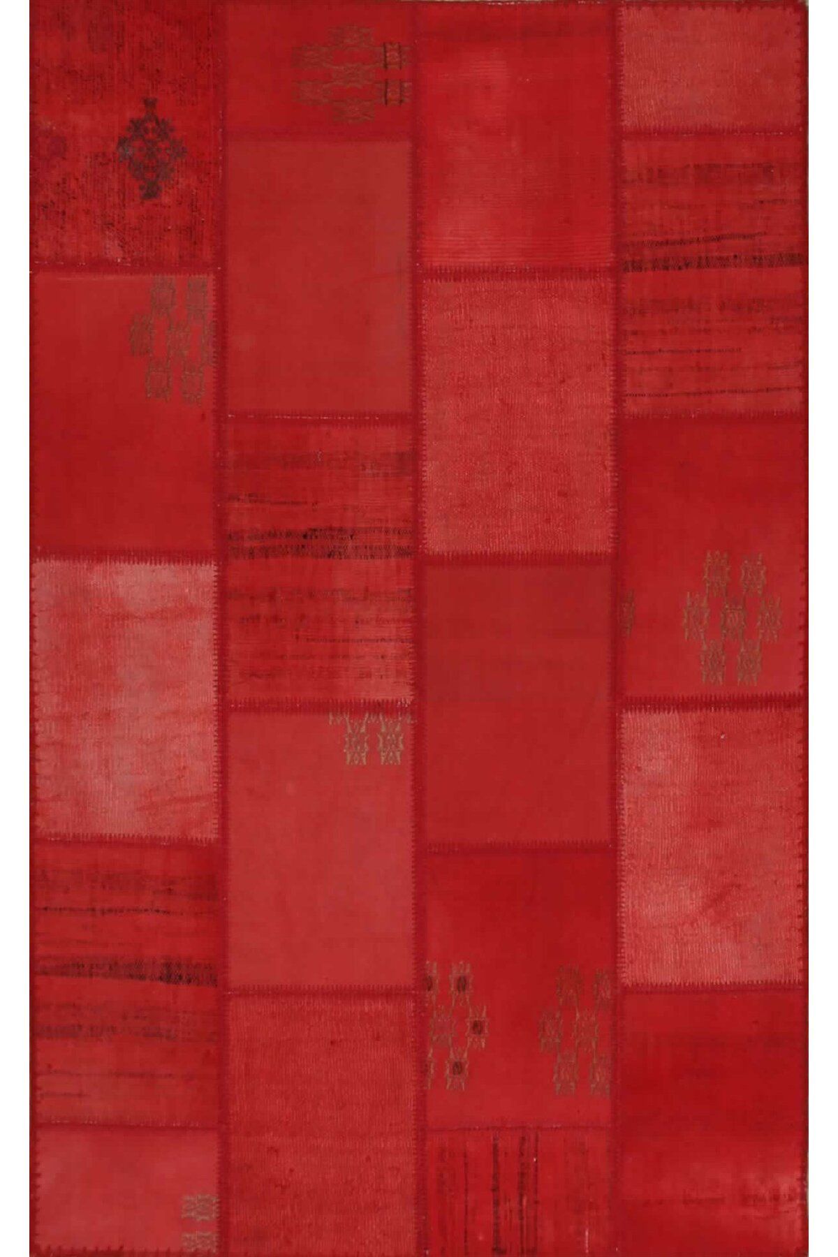 Eko Halı ALACATI ALC 01 RED Geleneksel Kendir Patchwork Kilim