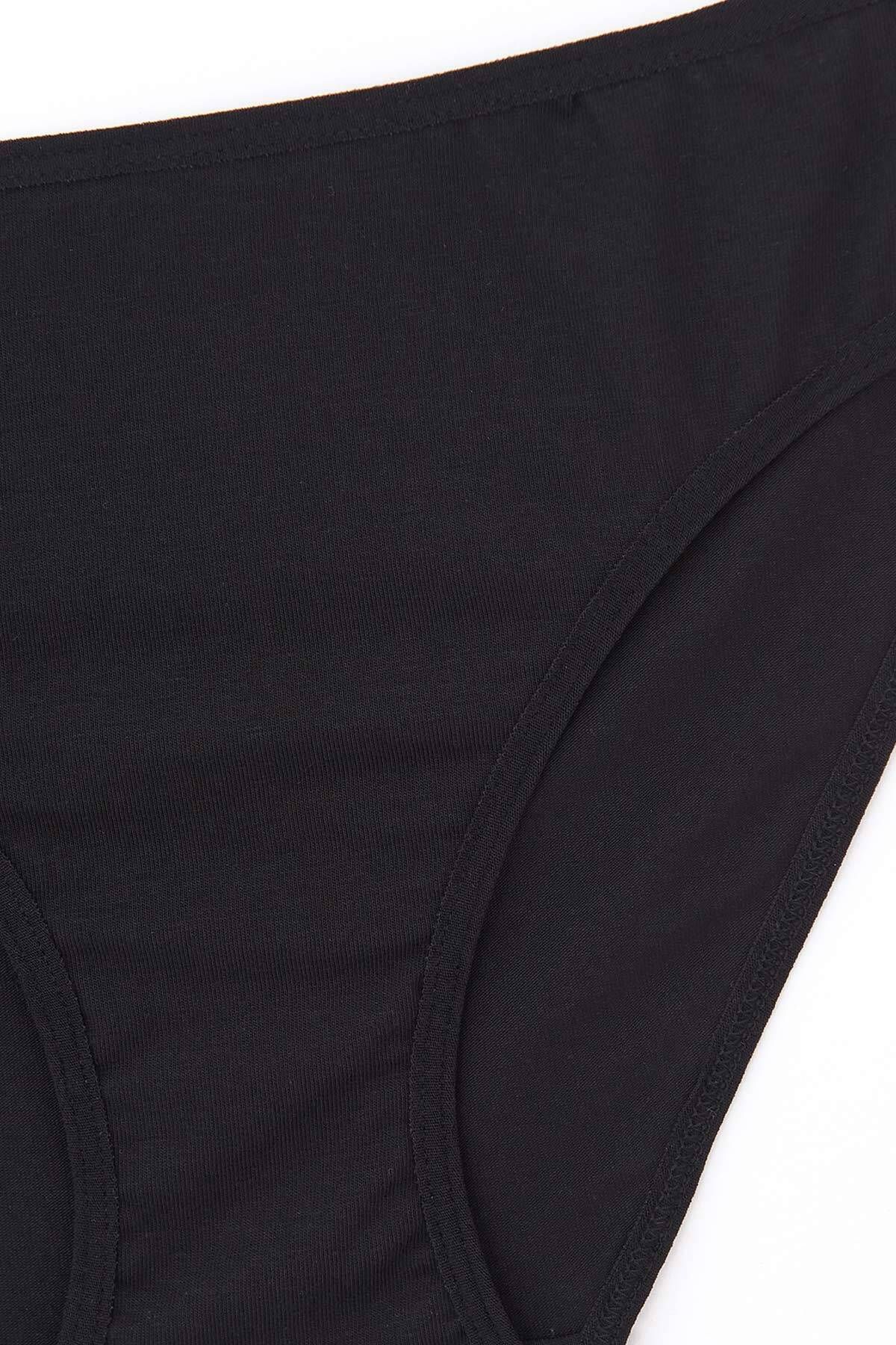 Dagi-Schwarzes 3-teiliges klassisches Slip-Höschen für Damen 3
