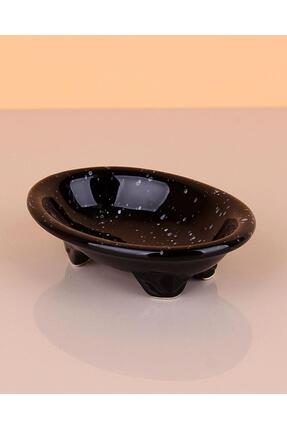 ALBETTO Seramik Katı Sabunluk Siyah Granit 14cm