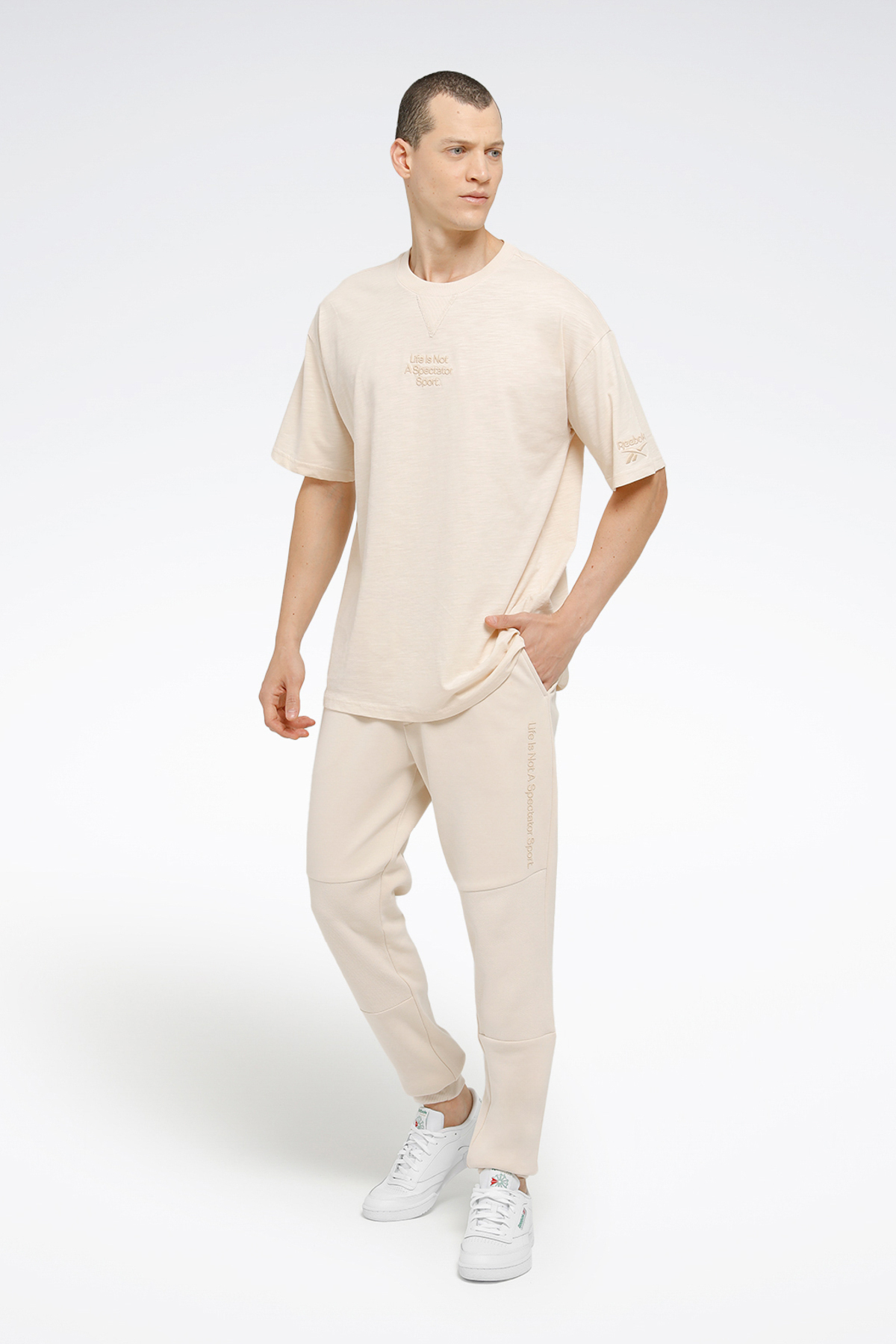 تیشرت مردانه بژ ریباک | VALE TEE اورجینال - تصویر 3