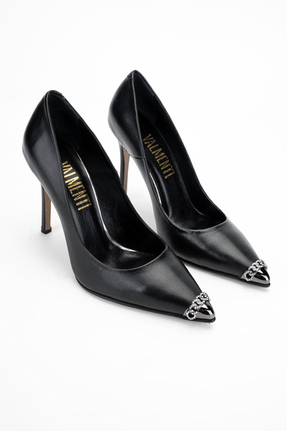 Valmenti-Cielo Women's Black Genuine Leather Heeled Shoes 2