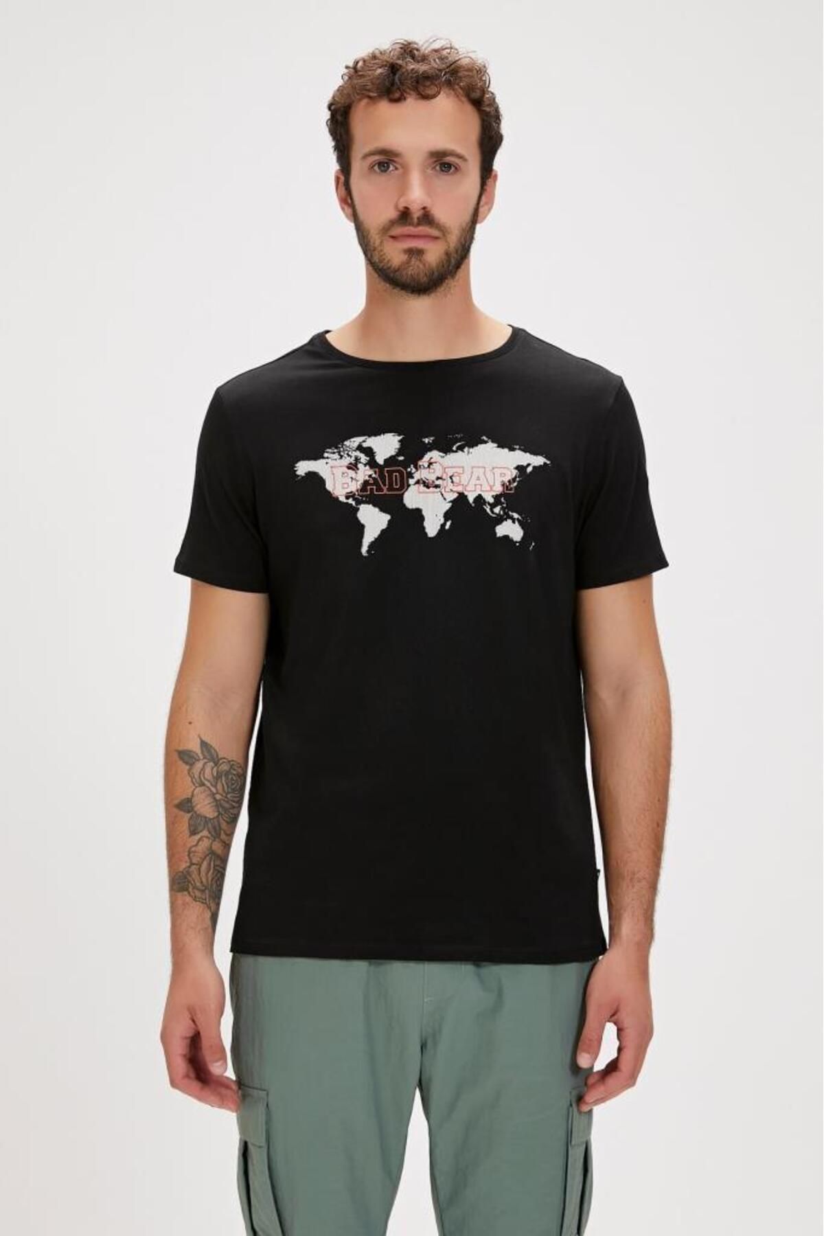 GLOBE T-SHIRT NIGHT تی شرت مردانه مشکی S-XXL Bad Bear