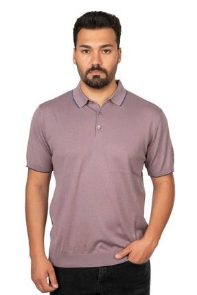 Gül Kurusu Düğmeli Polo Yaka Yazlık Triko T-shirt M03