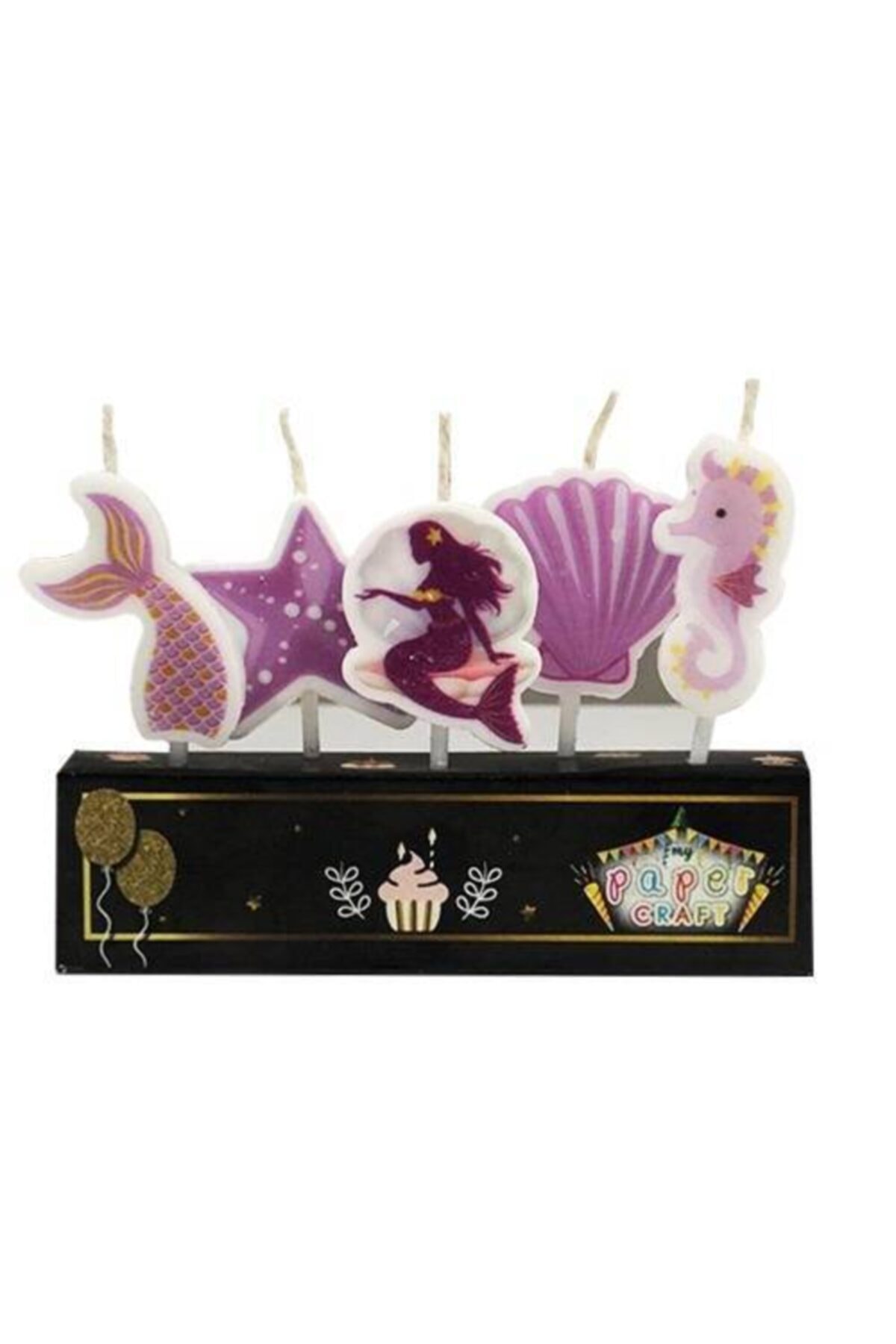 Genel Markalar Mini Party Store 5'li Deniz Kızı Pasta Mum