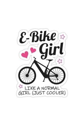 E-bisiklet Kız Kız Elektrikli Bisiklet Hediye Sticker Arma Oto Araba Dekoratif Ev Çıkartma 15 cm X68P14437