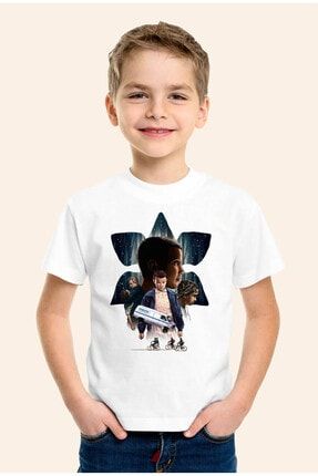 Stranger Things Baskılı Erkek Çocuk T-shirt Tişört ECM00302