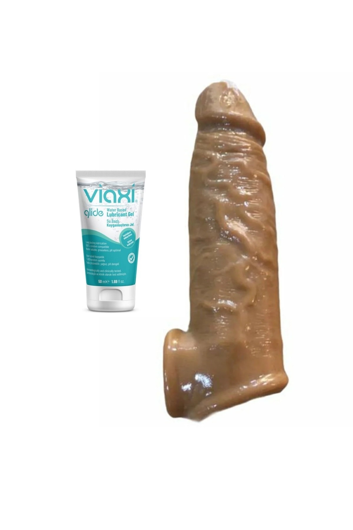 Testis Destekli Ten Dokusu Uzatmalı Penis Kılıfı 50ml Jel